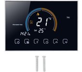 Termostato de caldera, termostato de calefacción, pantalla táctil LCD, termostato programable AC 95?240 V Negro