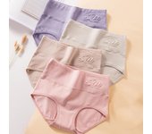 4Pcs Mujer Ropa interior Panties de algodón Lindo estampado Calzoncillos sin costuras Chicas sexys Calzoncillos adelgazantes Talla grande M-5XL M