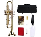 Kit de accesorios para trompeta profesional de latón en si bemol LADE (Oro)