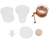 Cafetera de goteo para hielo, cafetera de café frío de vidrio transparente con flujo de agua ajustable para L