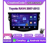 Android Car Radio Carplay para Toyota RAV4 2007-2012 reproductor de vídeo Multimedia para coche navegación GPS WIFI 2 + 32GB 1+16GB