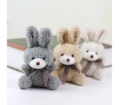 Llavero de conejo muñeco de peluche mochila colgante juguetes de peluche para niños color rosa