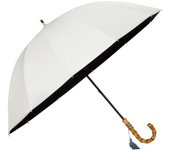 Parasol más resistente UVO, largo, liso, con borlas, tasa de bloqueo de luz, corte UV, tanto para días soleados como lluviosos, varilla principal de 55 cm, mango de bambú para mujer, elegante, bonito y duradero.