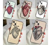 Funda anatómica con diseño de corazón para iPhone 14, 16, 15 Pro Max, 11, 12, 13 Mini, 7, 8 Plus, X, XR, XS MAX, suave y a prueba de golpes iPhone 12 Pro