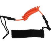 Cuerda de seguridad para remo de kayak, duradera, resistente, ajustable, accesorio para tabla de paddle surf, antipérdida, color naranja naranja