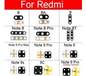 Protector de lente de cristal de cámara trasera para Redmi Note 9s 8 8T 8 9 Pro Max 9A 9C 8A 7A con reemplazo de pegatina adhesiva Redmi 3/3S/3X/4X negro