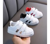 Zapatillas de deporte para niños, zapatos para bebés y niñas, zapatos para niños pequeños, moda informal, ligeros, transpirables, suaves, deportivos, para correr, zapatos para niños 21 (inner 13cm) rojo