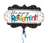 Amscan SuperShape Retirement Foil Balloon One Size negro