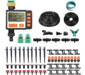 Kits de riego por goteo BXJ-009, sistema de riego con temporizador de manguera de grifo de agua digital EU Thread negro