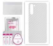 apgo Protective Skin Sticker for the back compatible with Oppo Find X2 Lite, Wrap Film, Foil, Vinyl - Pattern Transparent Carbon