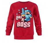 Minecraft Sudadera oficial Like A Boss para niños/niños Years rojo