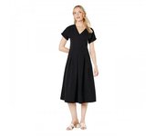 Vestido midi plisado para mujer Principles 10 UK negro
