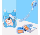 Correa de muñeca plegable antipérdida para niños, correa de asistente para caminar para bebés color rosa