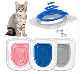 Último entrenador de inodoro para gatos de 2024, caja de arena reutilizable para gatos sin arena para gatos, herramientas de entrenamiento universal para enseñar a los gatos a ir al baño