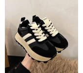 Nuevos zapatos retro para mujer, zapatillas informales con plataforma, estilo vintage, versátiles, informales, ligeros, con suela gruesa, zapatos para papá, zapatos vulcanizados 36 caqui