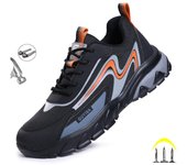 Botas de seguridad para el trabajo a la moda, zapatos indestructibles a prueba de pinchazos, zapatillas con punta de acero para hombre, calzado de protección de seguridad para hombre 37