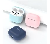 Funda protectora de silicona para Apple AirPods 3: Carcasa anticaída para auriculares inalámbricos Bluetooth Airpods 3rd generation lazur
