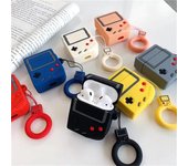 Funda para auriculares de consola de juegos para Apple AirPods, bonita funda protectora de silicona suave a prueba de golpes, funda 1 2, funda de caja de carga negro