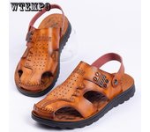 Sandalias de verano para hombre, sandalias de doble uso, transpirables, impermeables, resistentes al desgaste, suela suave, zapatos de playa con punta envuelta 40 negro