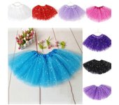 Faldas de baile con lentejuelas y estrellas para bebés y niños, vestidos de princesa para niños One Size negro