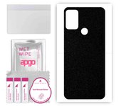 apgo Protective Skin Sticker for the back compatible with Motorola Moto G50, Wrap Film, Foil, Vinyl - Pattern Matte Black