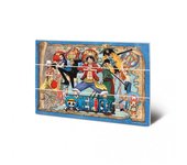 One Piece Impresión del mapa de los Piratas del Sombrero de Paja 20cm x negro