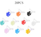 20 piezas 10 colores silicona impermeable natación nariz clip equipo de natación suministros para niños y