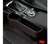 Caja de almacenamiento de asiento de coche, a prueba de fugas, Clip de bolsillo, caja de almacenamiento, bolsa de almacenamiento, caja multifunción, piezas de automóvil 1pc on the left rojo