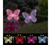Conjuntos de disfraces de princesa para disfrazarse, accesorios de fiesta, alas de hada, lindas alas de mariposa para niñas púrpura