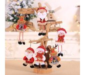 Adorno navideño decorativo con cordón, Papá Noel, muñeco de nieve, alce, árbol de Navidad, colgante de muñeca, suministros para fiesta