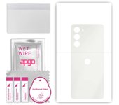 apgo MATTE Protective Skin Sticker for the back compatible with Moto G200 5G Dual SIM, Wrap Film, Hydrogel Film, Flexible, Soft TPU with positioning l