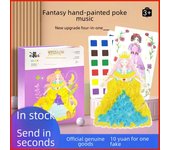 Libro de pegatinas para vestir princesas de fantasía para niñas - Juguete educativo DIY pintado a mano