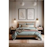 Parure de couette  Scandi Stripe  100% Coton / 57 Fils/cm² - Parure de couette 240 x 220 cm + 2 Taies d'oreiller 63 x 63 cm