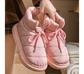 Moda Rimocy Moda 2024 Botines nuevos para mujer Botas de nieve cálidas de invierno para mujer Botas cortas de felpa con forro y cordones casuales para mujer 36-37 marrón