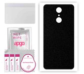apgo Protective Skin Sticker for the back compatible with Cubot Note Plus, Wrap Film, Foil, Vinyl - Pattern Matte Black