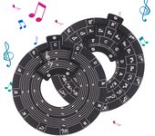 Círculo de quintas rueda de plástico herramienta de melodía placa de teoría musical herramienta de aprendizaje mesa de serie de acordes 12cm negro