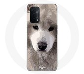 Coque pour Oppo A74 5G Samoyède Gris Race de chiens