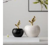 Adornos de cerámica de manzana para regalo de Navidad, estilo nórdico europeo moderno y sencillo, manualidades creativas para el hogar y la sala de estar