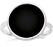 Bague Argent 'Ruth' Noir argenté (rhodié) - 15x15 mm 56