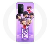 Coque pour Oppo A54 5G BTS TinyTAN Animation Affiche RM Jin Suga J-Hope Jimin Jungkook Et V
