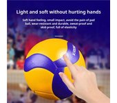 Voleibol de PU, entrenamiento al aire libre n.° 5, voleibol de interior duro, voleibol de gran evento, voleibol de playa al aire libre amarillo