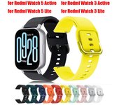 Correa deportiva de silicona para Redmi Watch 5 Lite Active Pulsera suave ventilada para Xiaomi Redmi Watch 3 Active/ 3 Lite Pulsera de 22 mm Watch 3 Active