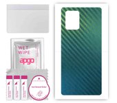apgo Protective Skin Sticker for the back compatible with Samsung Galaxy S10 Lite, Wrap Film, Foil, Vinyl - Pattern Carbon Chameleon CAKA1