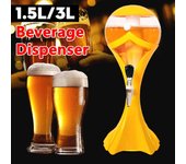 Dispensador de torre de cerveza para Bar, 1,5 l/3L, para fiesta, vino, cerveza, agua, zumo, mesas de bebidas, Bar en casa, líquido para beber, contenedor con núcleo de hielo, vertedor 1.5L rojo