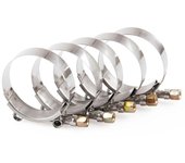 Abrazadera de acoplamiento para manguera de turbo de silicona para automóvil, 10 en 1, de acero inoxidable, con perno en T de 2,5 pulgadas