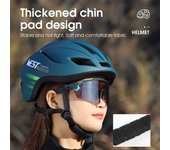 Casco de ciclismo transpirable, casco de bicicleta, casco de bicicleta integrado ultraligero, gorra de seguridad para ciclismo azul