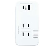 Kashimura ¡Una regleta de enchufes compacta que puede almacenar el cable dentro de la entrada principal compatible que se puede usar en la unidad! NAC-053 100-240 V blanco
