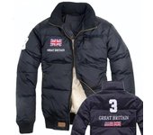 Otoño Invierno chaqueta de caballo para hombre abrigo informal de algodón ajustado abrigo cálido de alta calidad estilo clásico bandera y letra M