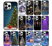 Funda de teléfono para Iphone 14 13 12 11 Pro Max Xs Xr X 8 7 Plus Se Fundas para teléfono móvil árbol de Navidad Año Nuevo Funda celular iphone 13