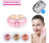 Dispositivo de rejuvenecimiento de fotones LED portátil, masajeador de belleza Facial ultrasónico, máquina de mascarilla Facial vibratoria con calefacción, dispositivo de tonificación Facial azul